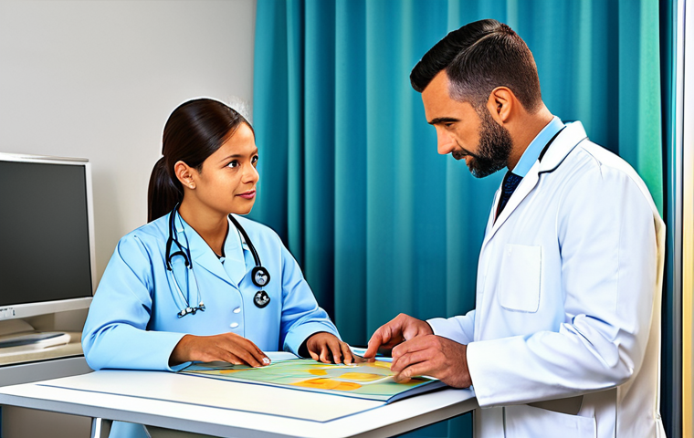 **

"A pediatric oncologist, fully clothed in professional attire, explaining a radiation therapy plan to the parents of a child using a 3D model, modern hospital setting, family-friendly, safe for work, appropriate content, perfect anatomy, natural proportions, well-lit, educational, professional illustration."

**