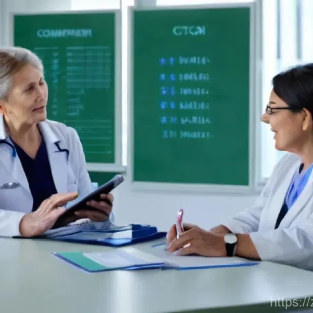 CT 스캔 의료보험 청구 방법 - **Prompt 1: Informed Patient and Doctor Consultation on CT Scan**
A realistic image of a kind fe...