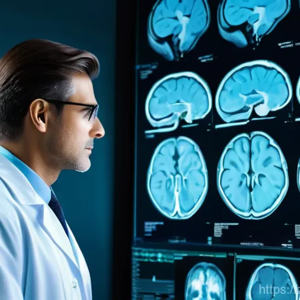 MRI 검사와 방사선 치료의 관계 - **"The King of Soft Tissue Imaging"**
    A highly detailed, almost ethereal 3D rendering of the hum...