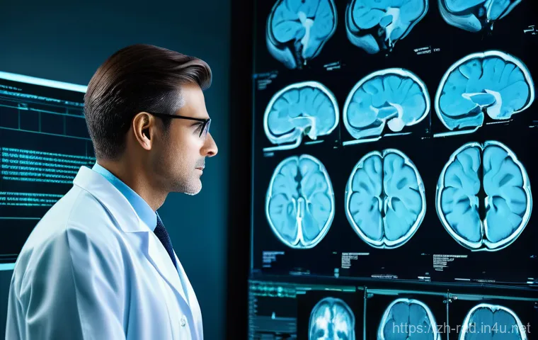 MRI 검사와 방사선 치료의 관계 - **"The King of Soft Tissue Imaging"**
    A highly detailed, almost ethereal 3D rendering of the hum...