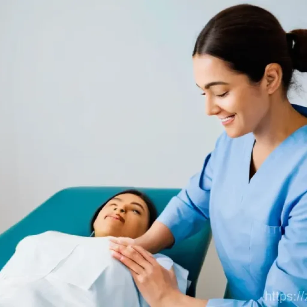 갑상선 검사 의료보험 적용 - Routine Thyroid Health Check-up**
A bright, clean clinic room bathed in soft, natural light. A calm ...
