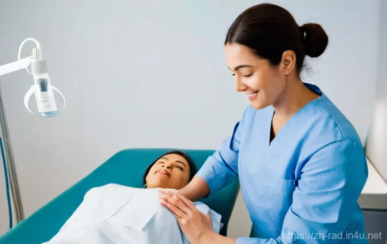 갑상선 검사 의료보험 적용 - Routine Thyroid Health Check-up**
A bright, clean clinic room bathed in soft, natural light. A calm ...