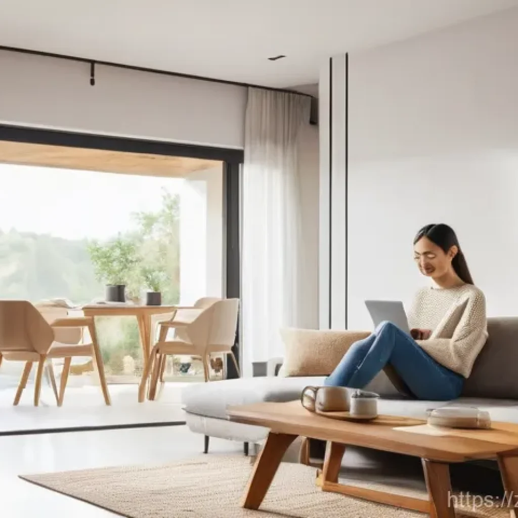 방사선 안전 지침 - **Prompt for everyday technology and comfort:**
"A cozy, sunlit living room with a modern, minim...