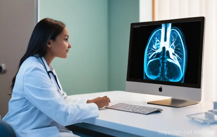 방사선과 진료 절차 - **Prompt 2: AI-Enhanced Imaging Scan Experience**
    Inside a state-of-the-art radiology suite, an ...