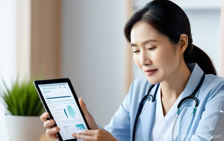 골밀도 검사 결과 해석법 - **Image Prompt 1: Understanding Your Bone Health Report with AI**
    "A serene and attentive East A...