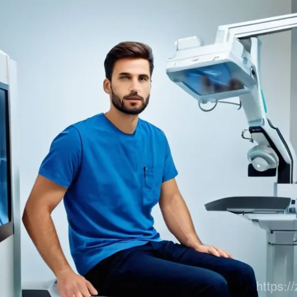 X ray와 CT 차이점 - **Prompt 1: X-ray for Initial Bone Assessment**
A clear, bright image of a modern X-ray room. A ...